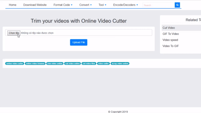 video cutter online link
