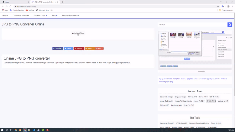 Chuyển đổi JPG sang PNG trực tuyến