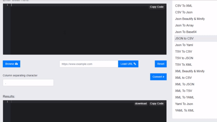 Konverter JSON ke CSV Online Gratis
