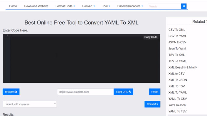 Konverter YAML ke XML Online Gratis