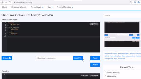 Alat CSS Minify- Pemampat dan Pemampat CSS Dalam Talian Percuma