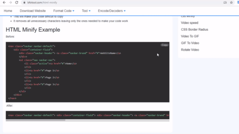Għodda HTML Minify- Minifikatur u Kompressur HTML Online B'Xejn