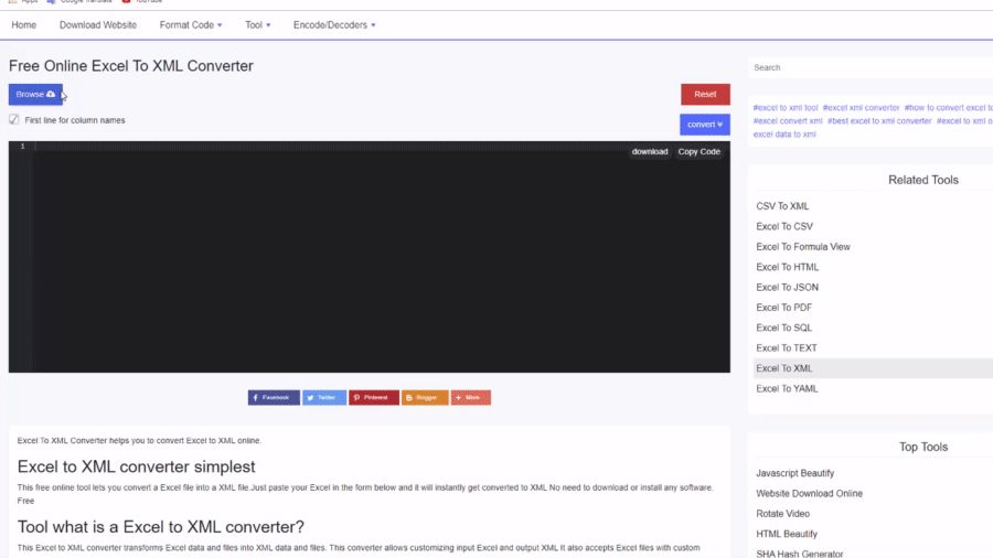 Download Free Online Excel To Xml Converter Bfotool
