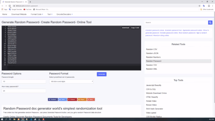 Generate Random Password- Krijo Random Password- Tool Online