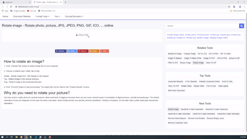 ছবি ঘোরান - ছবি, ছবি, JPG, JPEG, PNG, GIF, ICO, ... অনলাইনে ঘোরান
