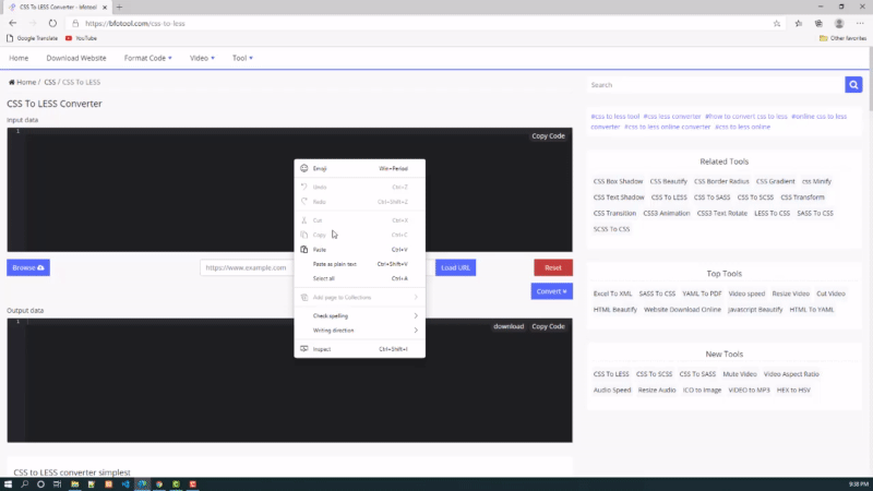 CSS til mindre konverter