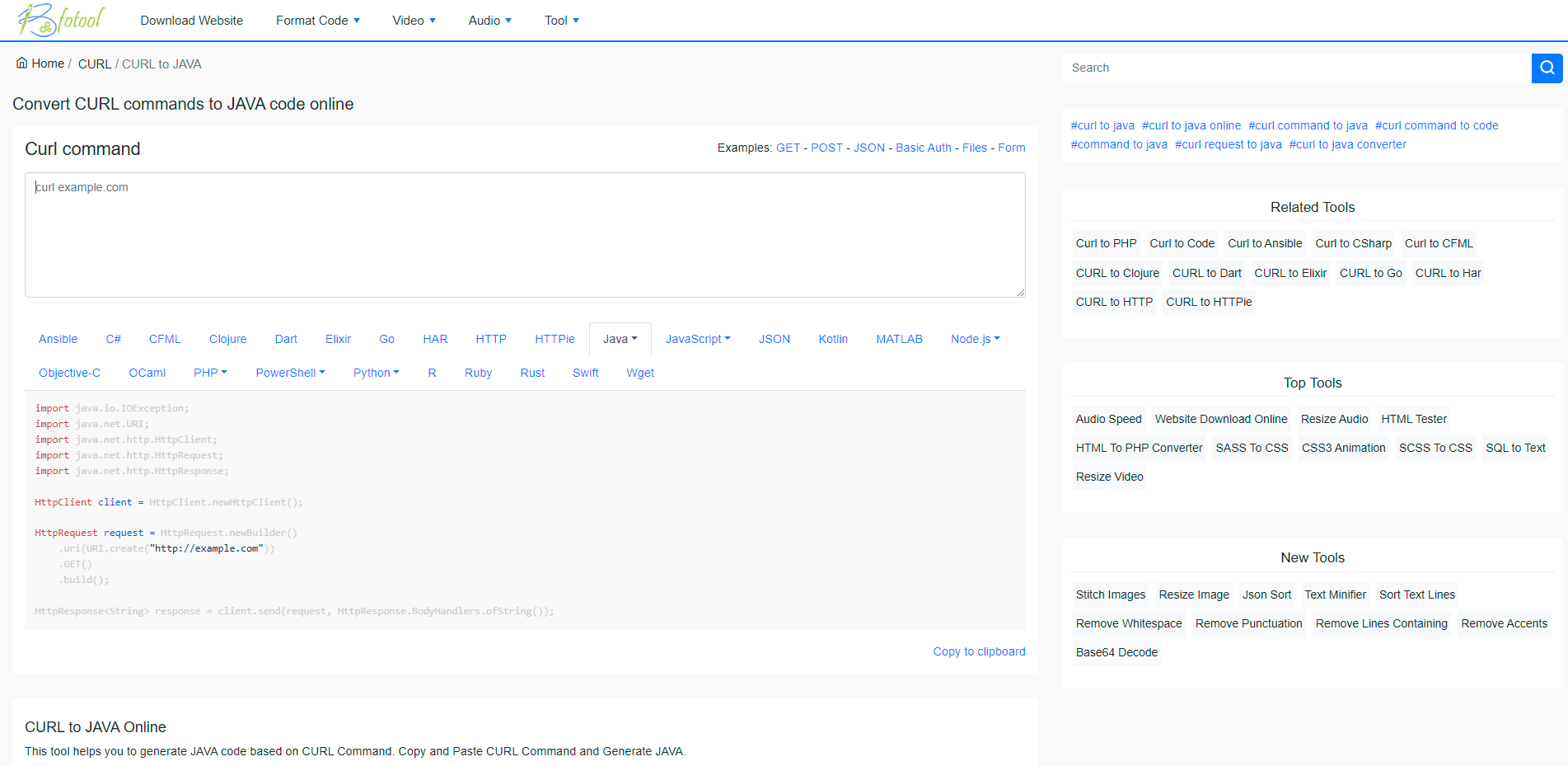 Convert CURL Commands To JAVA Code Online Bfotool convert-curl-commands-to-java-code-online-bfotool