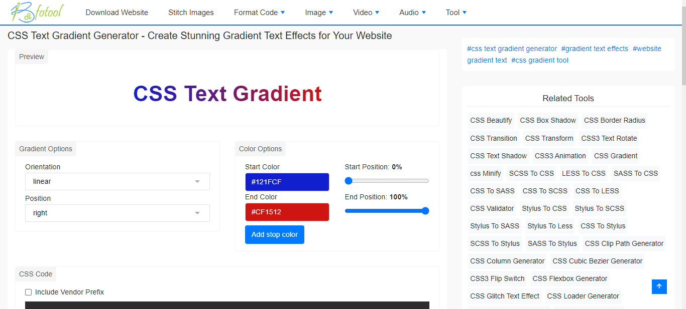 CSS Text Gradient Generator - Create Stunning Gradient Text Effects for ...